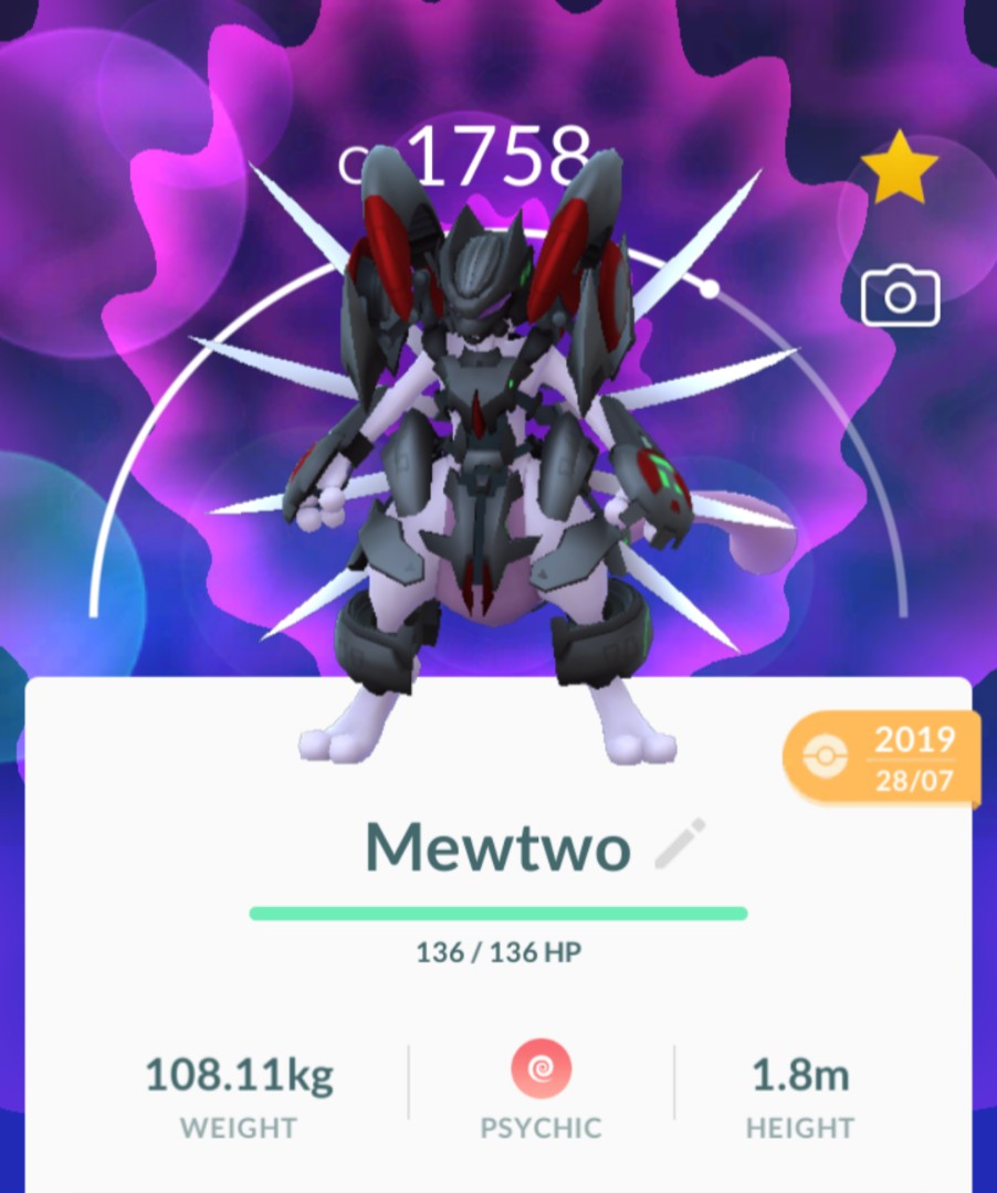 Pokémon Mewtwo Armored Level40 3moveset- T r a d e Go 1mil or 20k Stardust